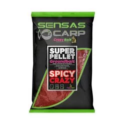 SENSAS Crazy Bait Super Pellet Groundbait - Spicy Crazy
