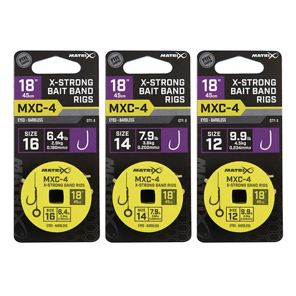 Matrix X-Strong Bait Band Rigs 3 Matrix X-Strong Bait Band Rigs